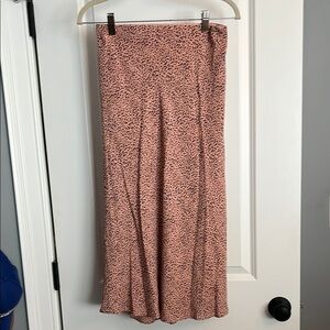 Rails Pink Animal Print Midi Skirt